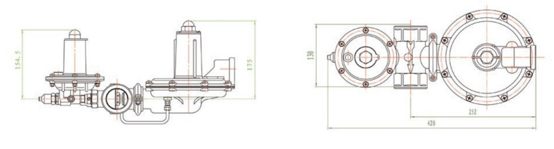 Ob theem direct acting gas siab regulator (3)